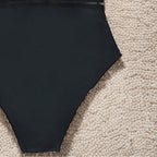 Women's Swimsuit with Ruffle Design and Elastic Waistband