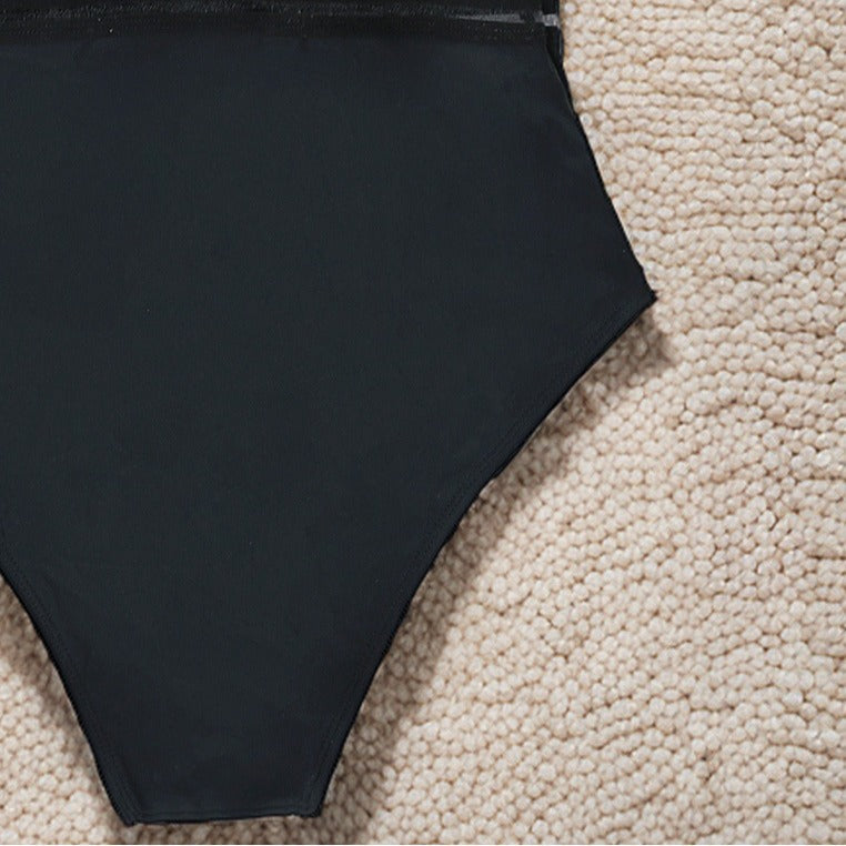 Women's Swimsuit with Ruffle Design and Elastic Waistband