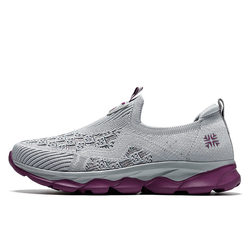 Women's Breathable Slip-On Walking Sneakers with Flexible Sole