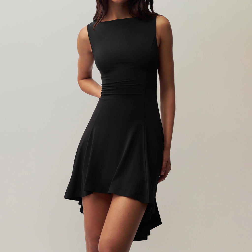 Elegant Asymmetrical Jumpsuit with Form-Fitting Cut