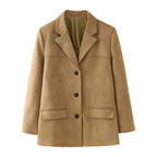 Women's Elegant Quilted Blazer with Pockets