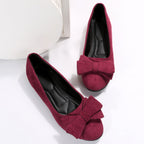 Women's Ballet Flats with Elegant Bow Detail