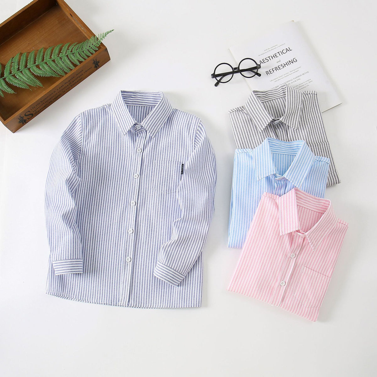 Women's Elegant Striped Long-Sleeve Shirt