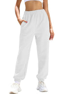 Women's Casual Pants with Elastic Waist and Practical Pockets