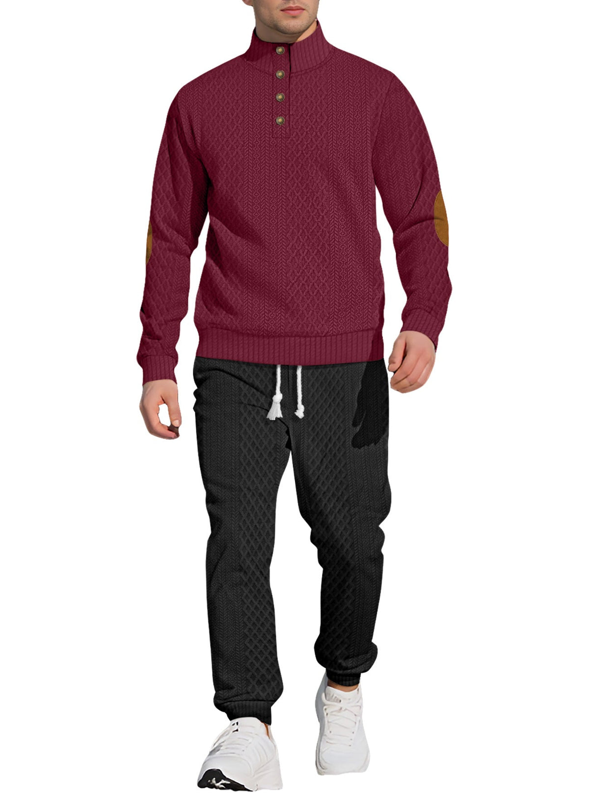 Men's Patterned Knit Leisure Set