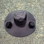 Air-Cooled Sun Hat with Removable USB Fans and Neck Protection