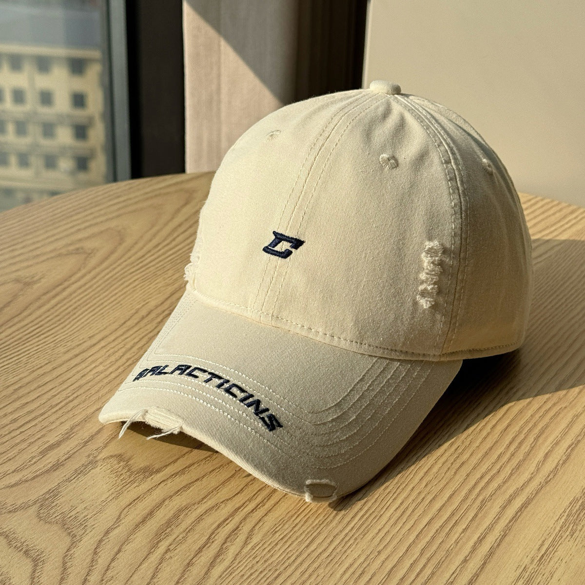 Men's Distressed Denim Baseball Cap