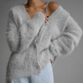Women's Fluffy Long-Sleeve Cardigan