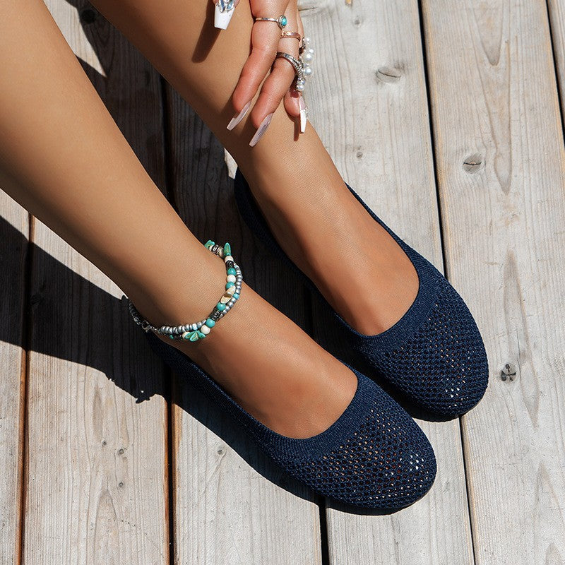 Women's Breathable Ballet Flats with Flexible Footbed