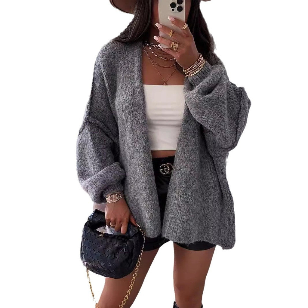 Women's Patterned Cardigan in Soft Cozy Fabric