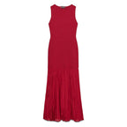Women's Sleeveless Maxi Dress with Ruffled Hem