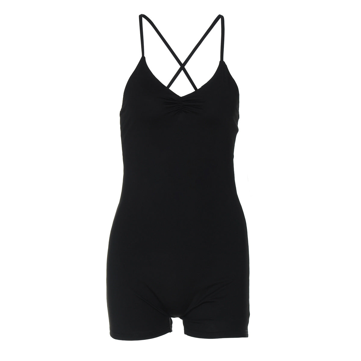 Women's Bodycon Bodysuit with Criss-Cross Straps
