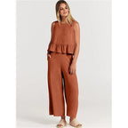 Casual Jumpsuit with Voluminous Bodice and Side Pockets