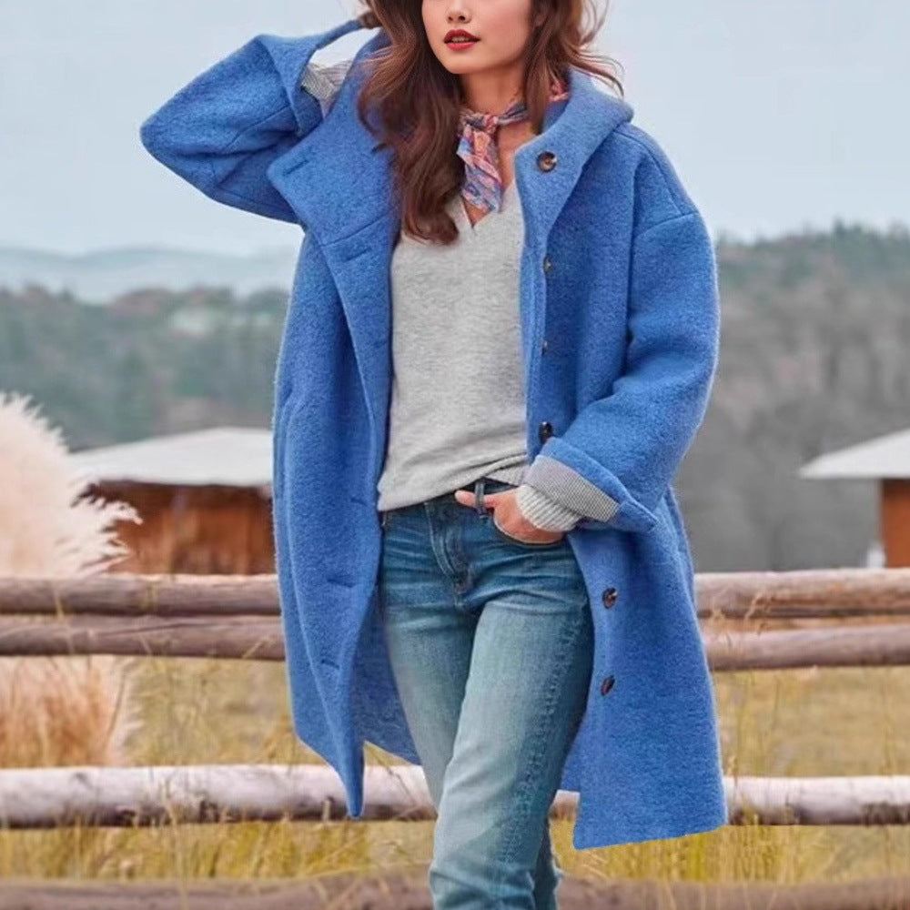 Women's Long-Sleeved Comfort Coat