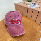 Men's Vintage-Inspired Distressed Cotton Baseball Cap