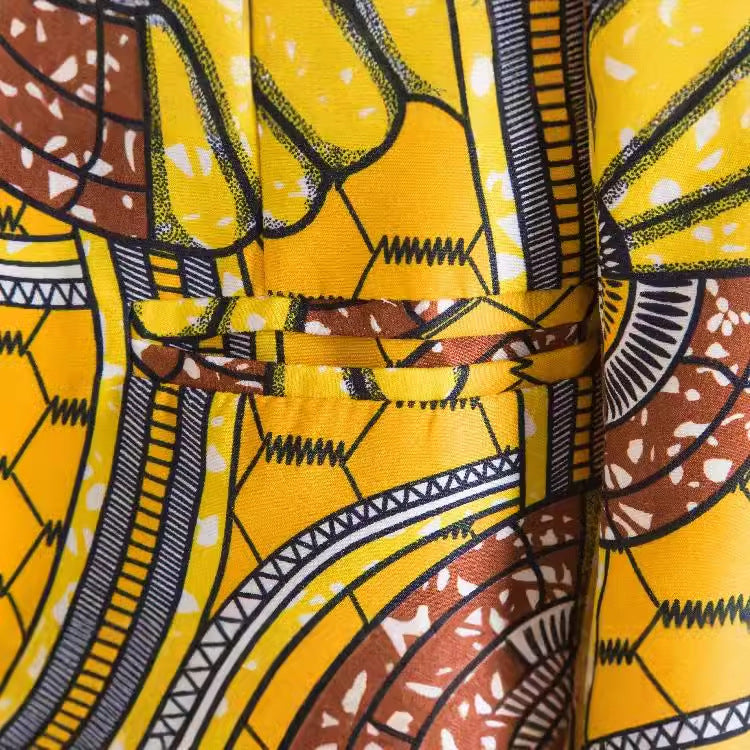 Women's Blazer with African Pattern and Modern Cut