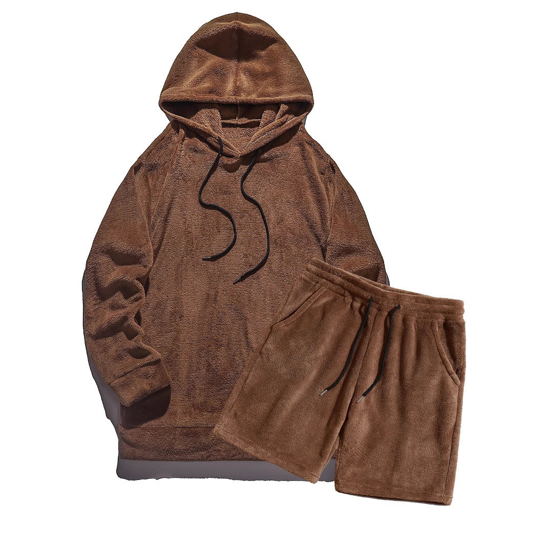 Women's Cozy Fleece Hoodie and Shorts Set