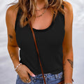 Women's Sleeveless Waffle-Knit Top