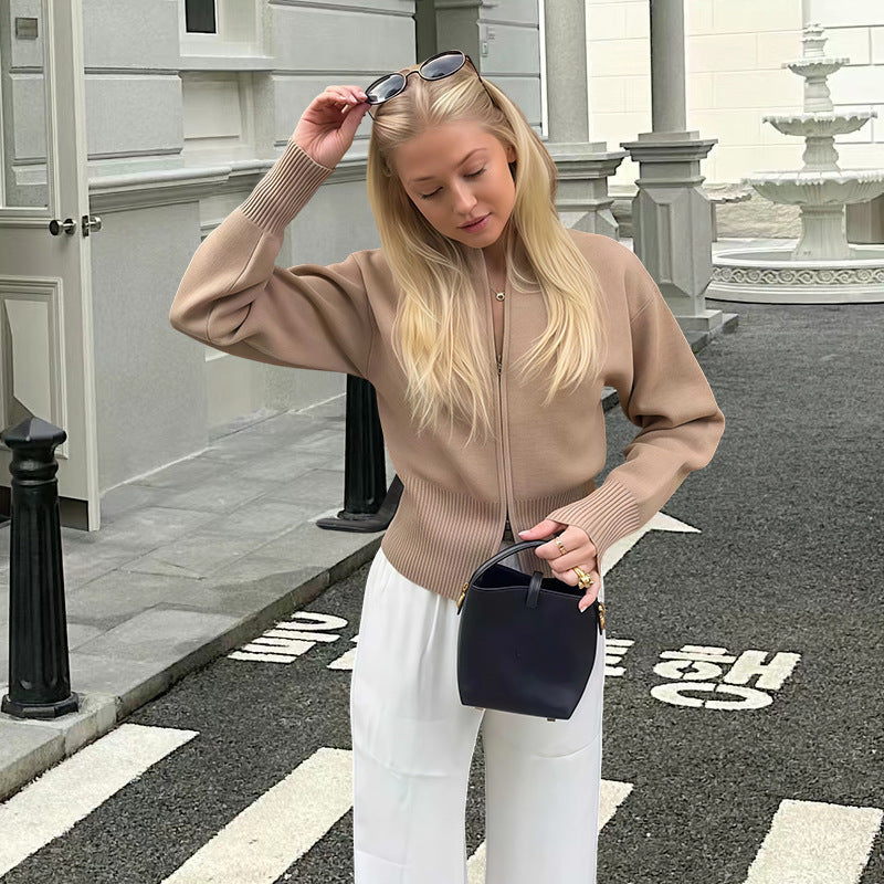 Women's Elegant Cardigan with Kangaroo Pocket