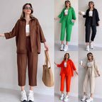 Two-Piece Set with Oversized Shirt and Comfortable Pants