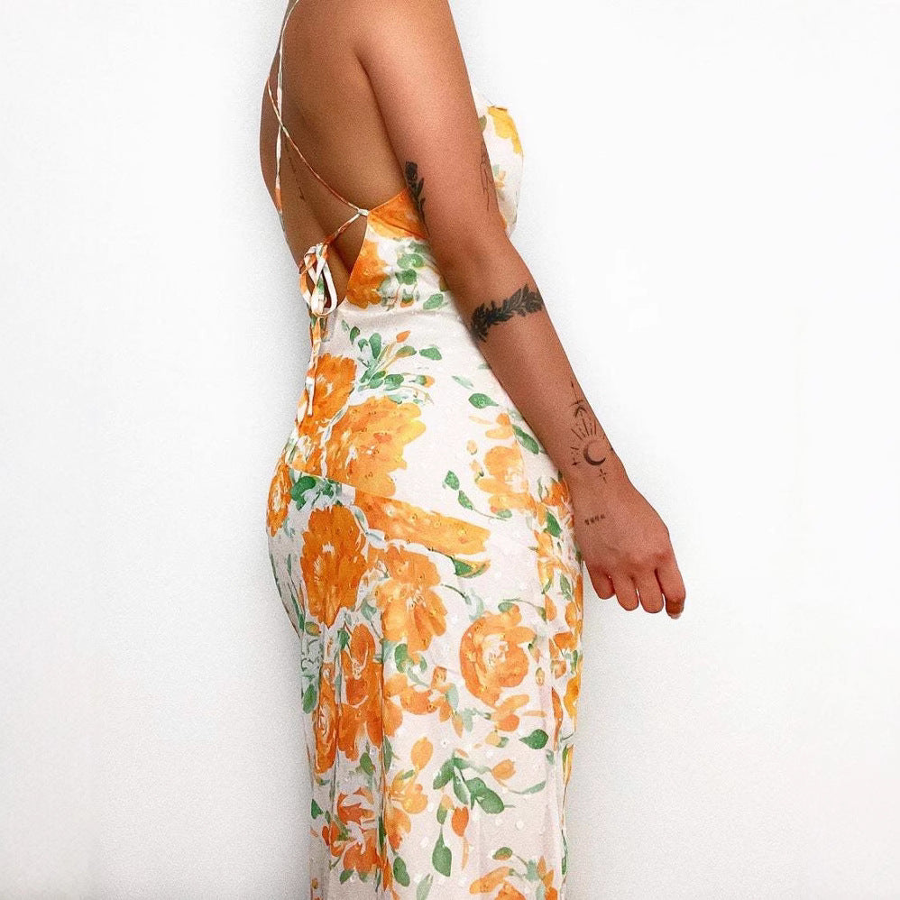 Women's Floral Print Maxi Dress