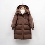 Women's Insulated Winter Coat with Functional Pockets and Adjustable Hood