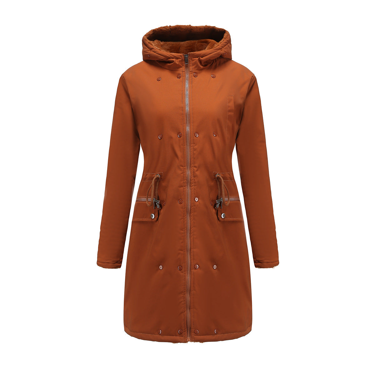 Elegant Parka with Faux Fur Trim