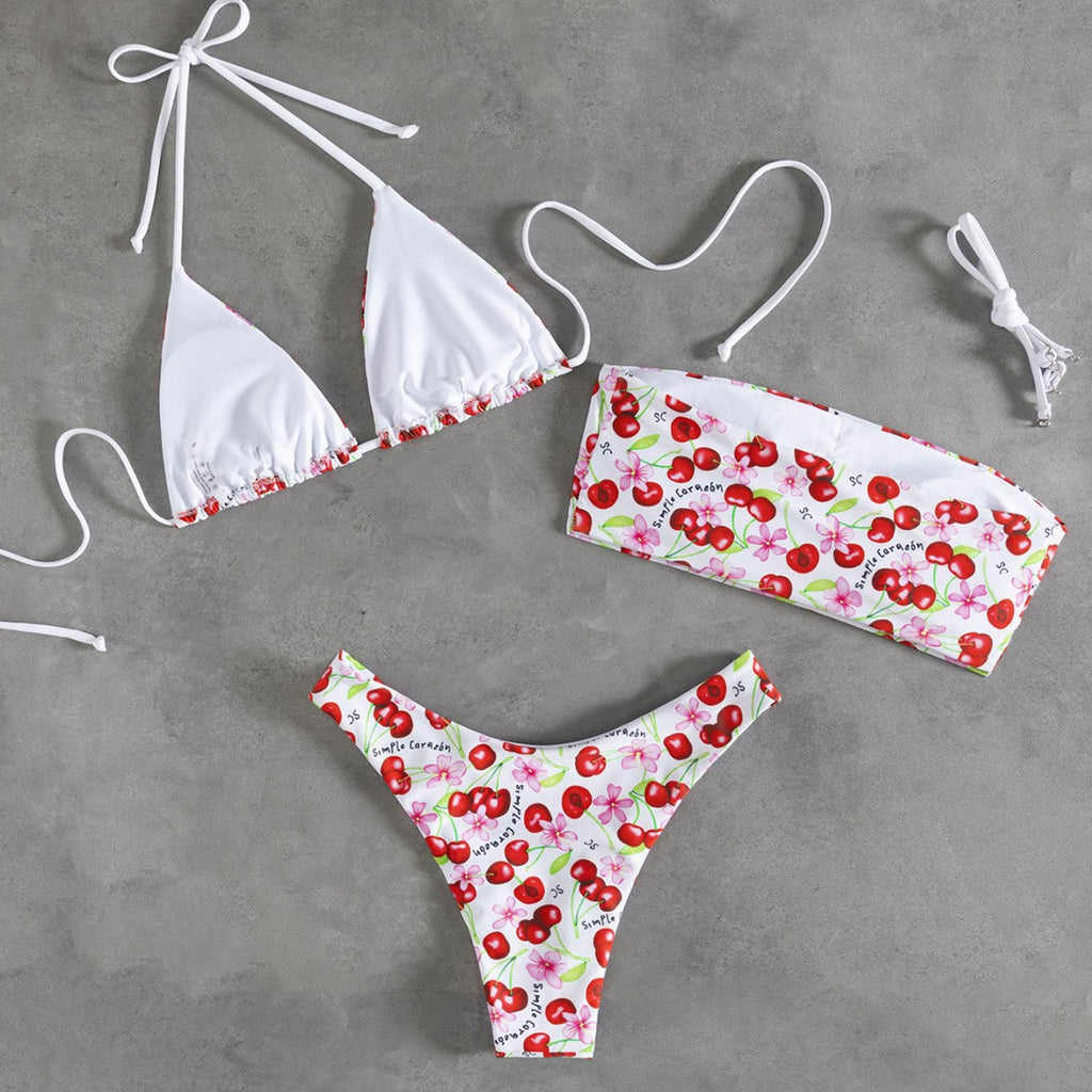Women's Cherry Print Swimsuit