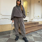 Women's Comfortable Fleece Hoodie and Jogging Pants Set