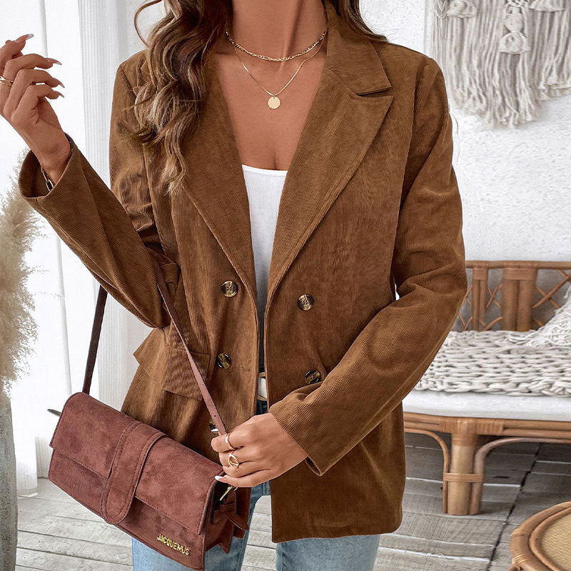 Women's Two-Button Corduroy Blazer