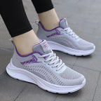 Women's Breathable Running Sneakers with Elastic Upper
