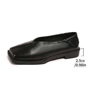Women's Square Toe Ballet Flats with Non-Slip Sole