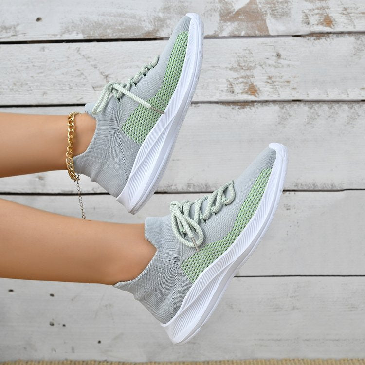 Women's Breathable Sports Sneakers with Flexible Comfort and Non-Slip Outsole