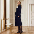 Elegant Wide-Cut Overcoat with Belt