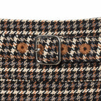 Women's Plaid Mini Skirt with Side Slit