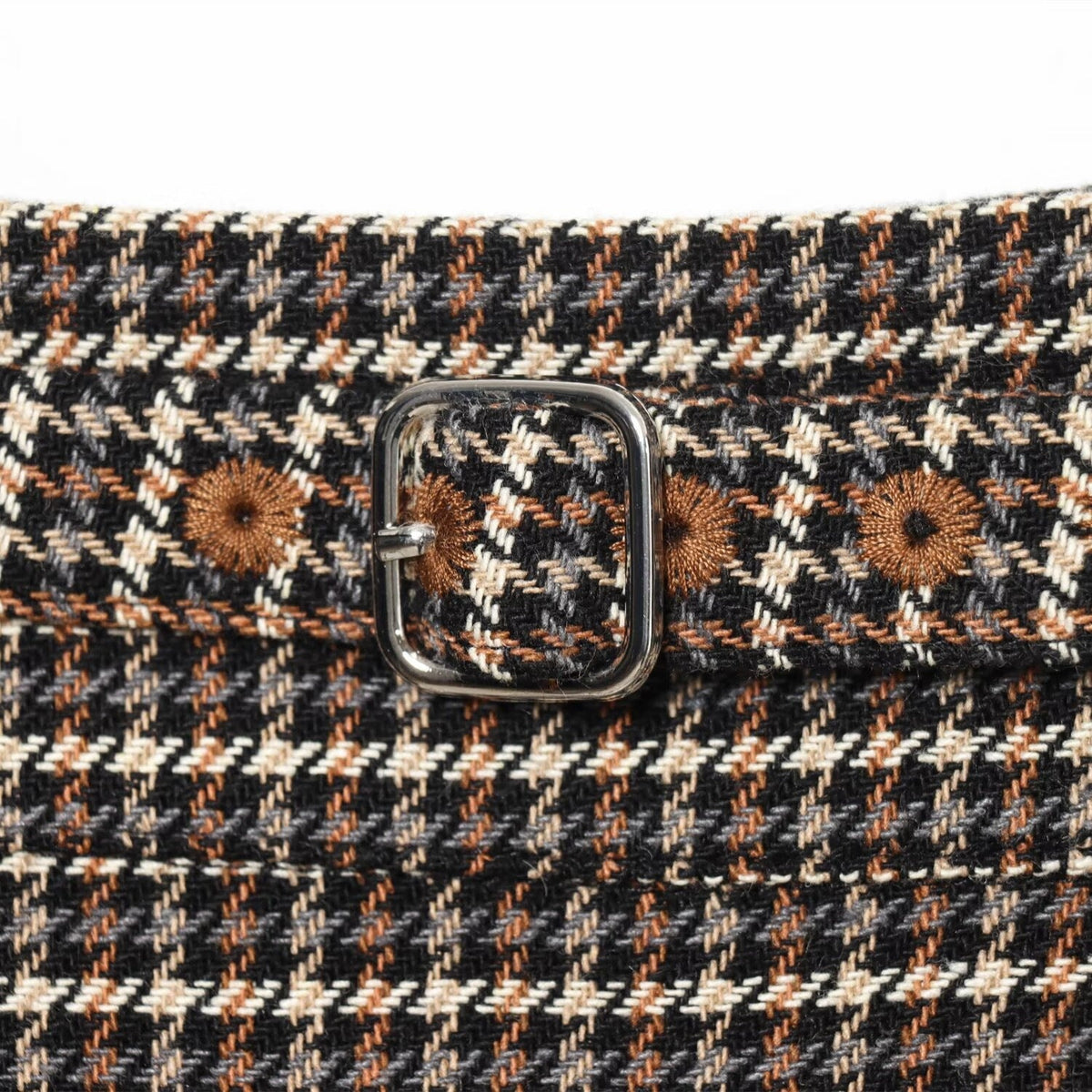 Women's Plaid Mini Skirt with Side Slit