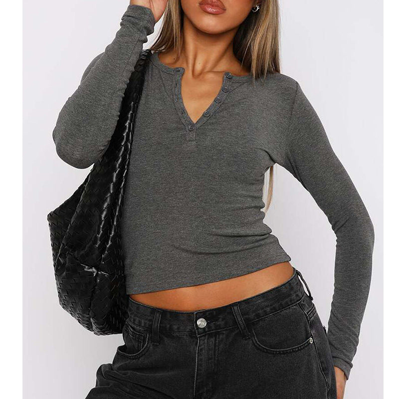 Women's Long Sleeve Button-Down Shirt, Slim Fit
