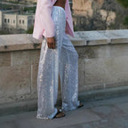 Women's Glitter Palazzo Pants