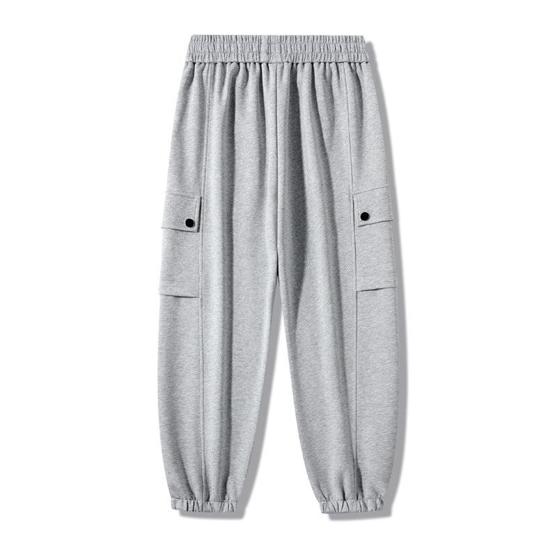 Women's Comfortable Cargo Pants with Deep Side Pockets and Elastic Waistband