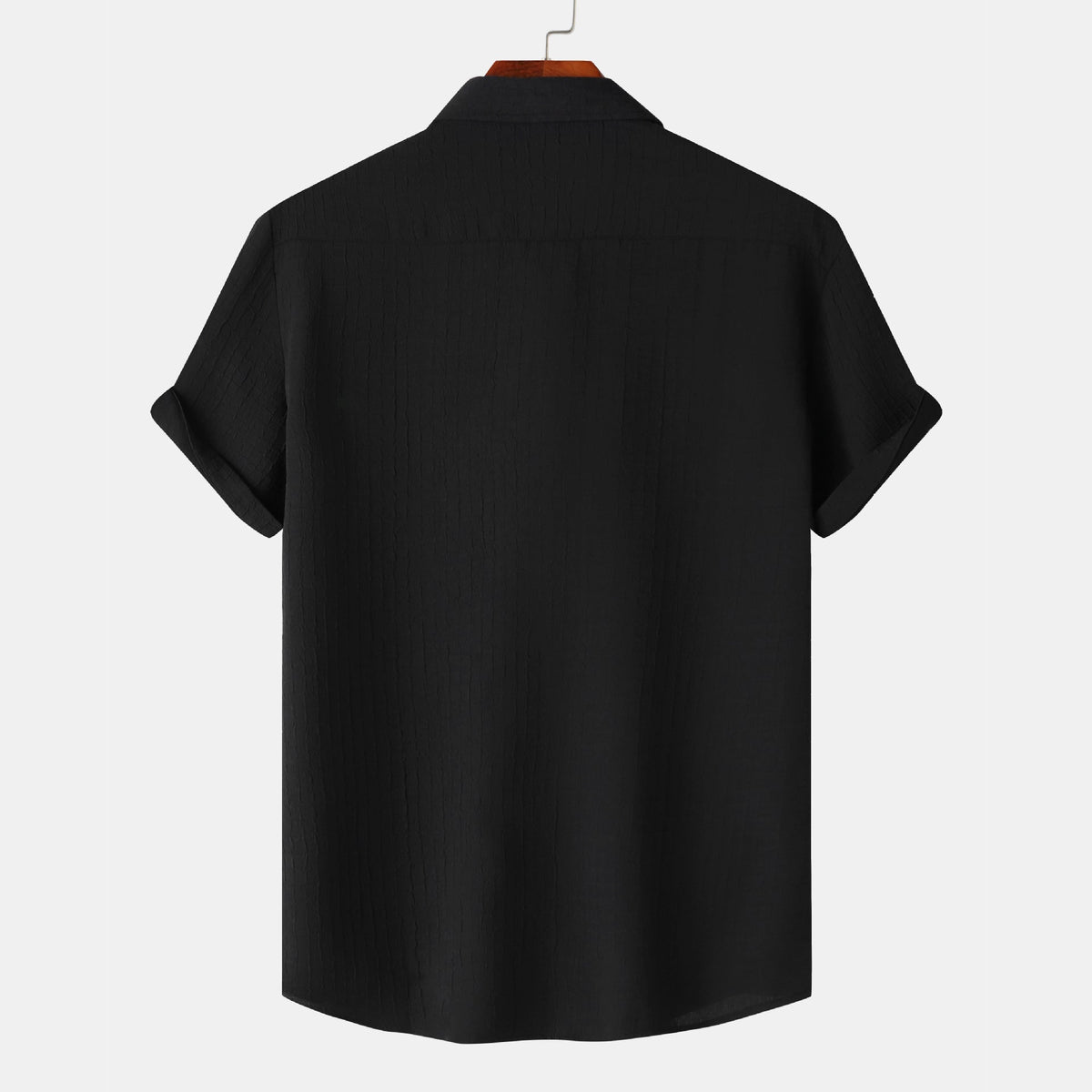 Women's Short-Sleeve Shirt with Textured Fabric and Loose Fit