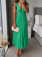 Women's Elegant Pleated Evening Dress
