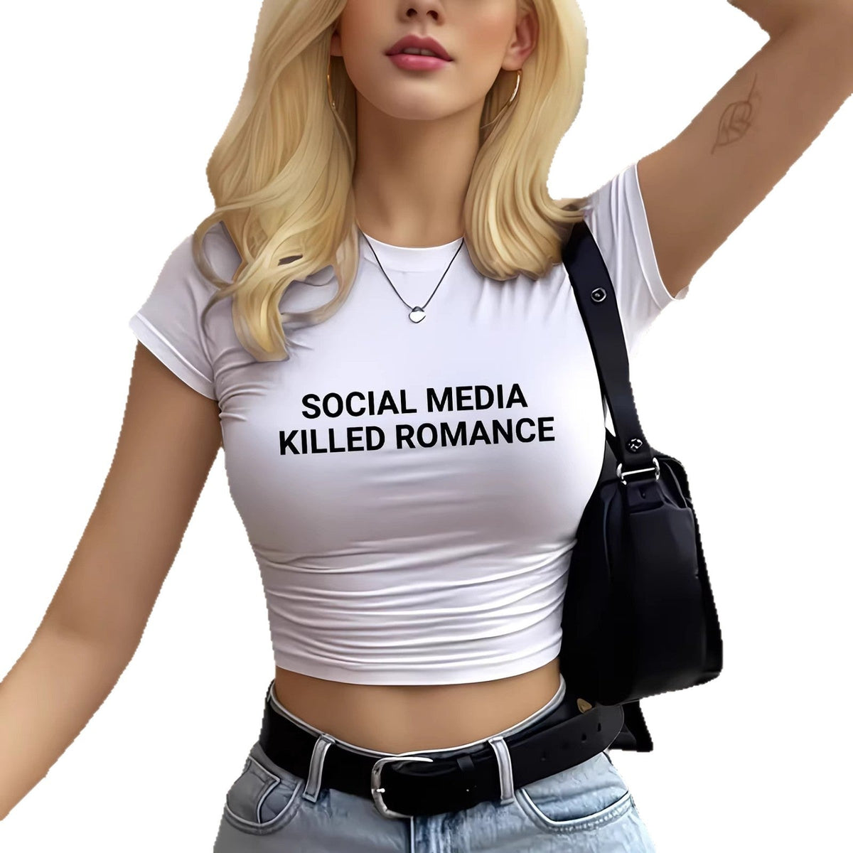Women's Statement Print Crop T-Shirt