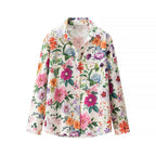Women's Floral Pattern Blouse with Modern Cut