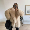 Women's Boucle Faux Fur Jacket