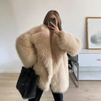Women's Boucle Faux Fur Jacket