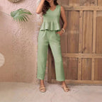 Elegant Jumpsuit with Modern Ruching and Casual Cut