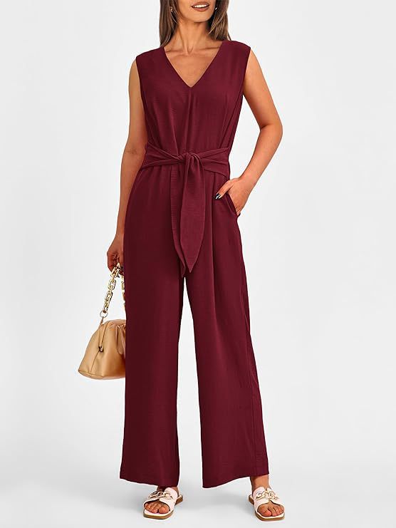 Women's Elegant Tailored Wide-Leg Jumpsuit