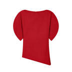 Women's Asymmetrical Top with Ruffle Sleeves