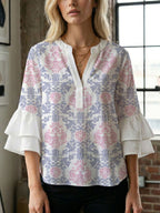 Women's Blouse with Beautiful Floral Design