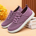 Women's Breathable Sneakers with Elastic Laces